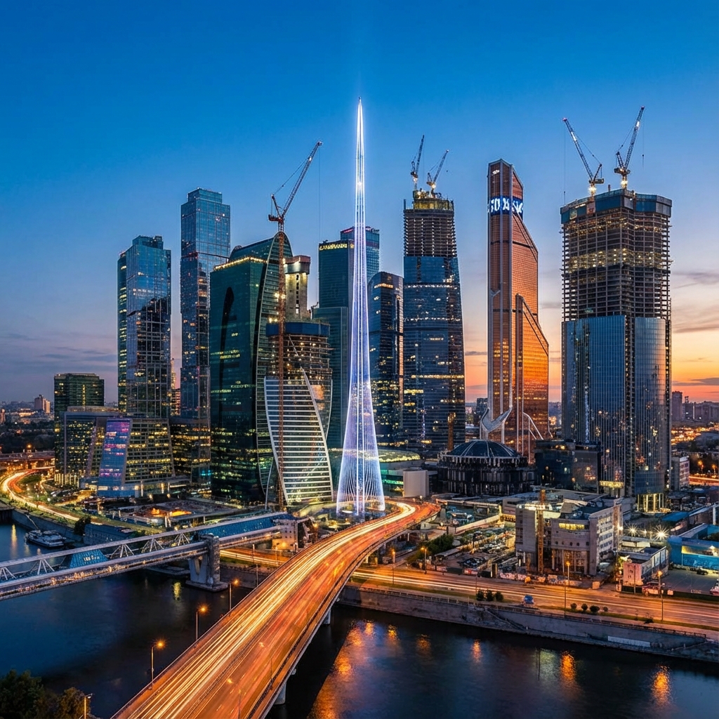 City skyline at dusk conveying growth and ambition